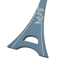 Hermes Bag Charm Eiffel Tower World Festival 2006 Leather Blue Jean