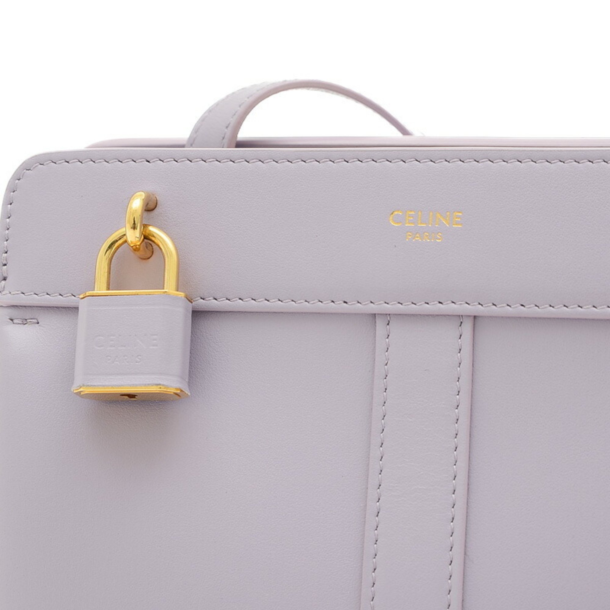 Celine Teen Cabadoufrance Shoulder Bag Leather Purple 191993CRC