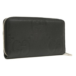 Gucci Jumbo GG Zip Around Wallet Long Leather Black 739484