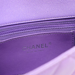 Chanel Matelasse Chain Shoulder Bag Caviar Skin Purple AS4598