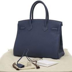 Hermes Birkin 30 Handbag Togo Blue Ankle W Engraved