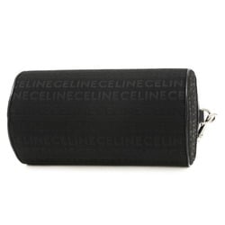 Celine Cylinder Shoulder Bag Canvas Black 110052EKF