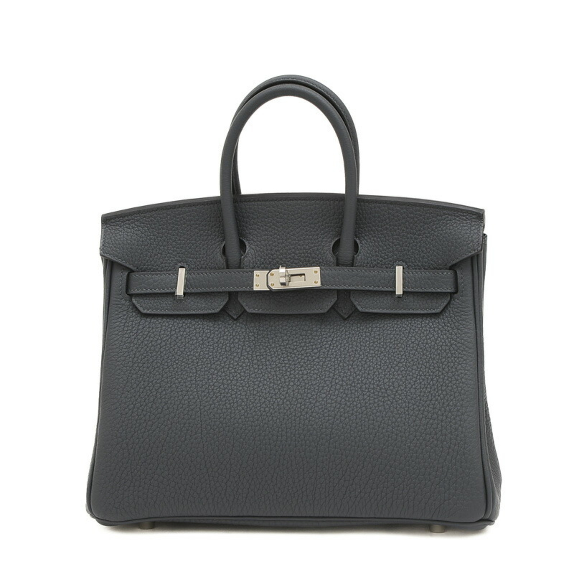 Hermes Birkin 25 Handbag Togo Grimist W Engraved