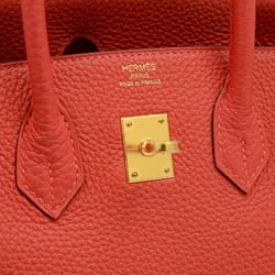 Hermes Birkin 25 Handbag Togo Rouge Pivoine T Stamp