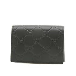 Gucci Guccissima Business Card Holder/Card Case Holder Leather Black 406694