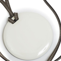 Hermes Marsity Pendant Necklace Buffalo Horn Lacquer Beige Nacré