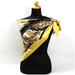 Salvatore Ferragamo Silk Scarf Mustard Tiger Leopard Print SALVATORE FERRAGAMO Women's