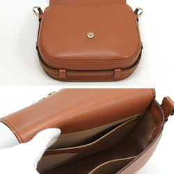 Tod's Double T Shoulder Bag Leather Brown