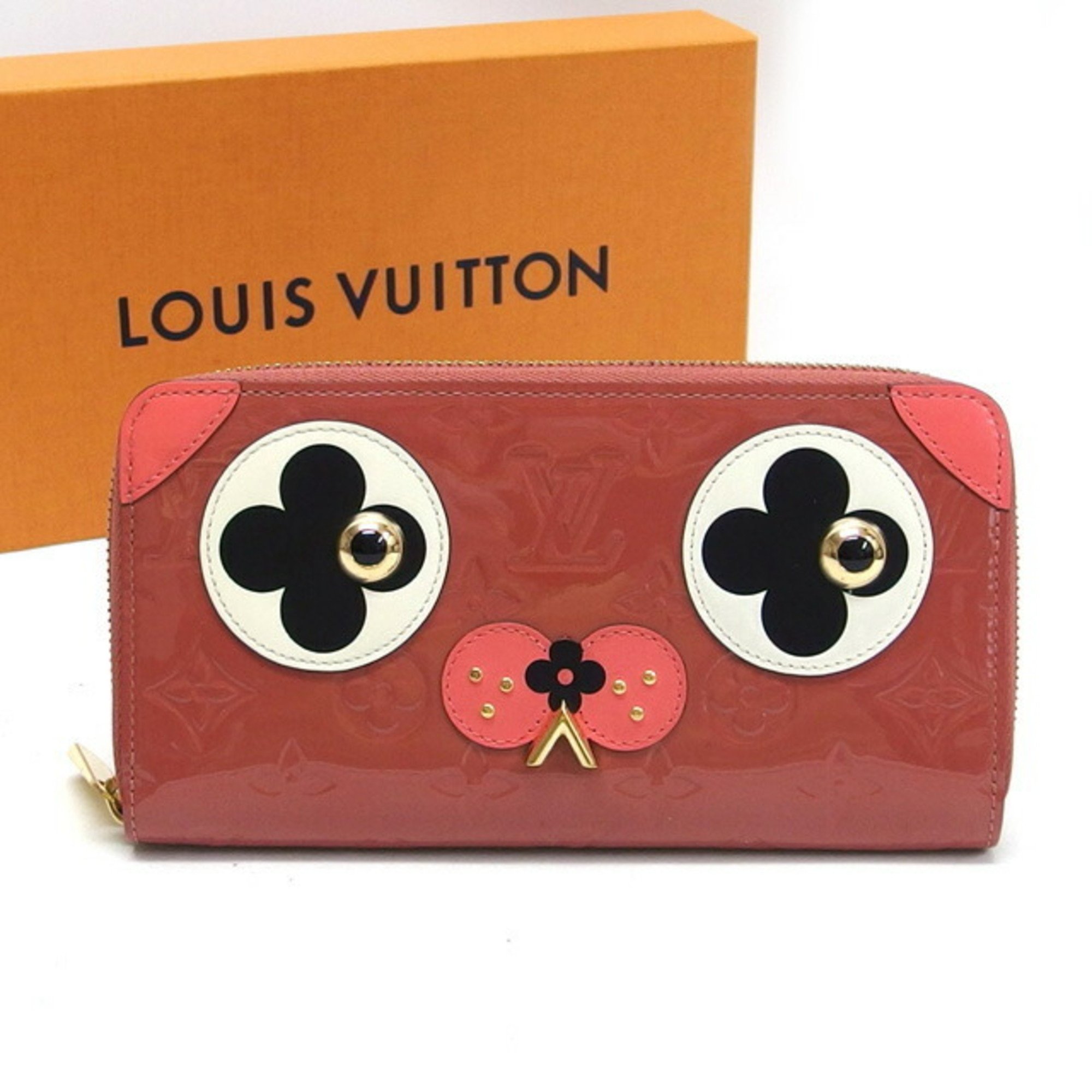 Louis Vuitton Monogram Vernis Dog Motif Zippy Wallet