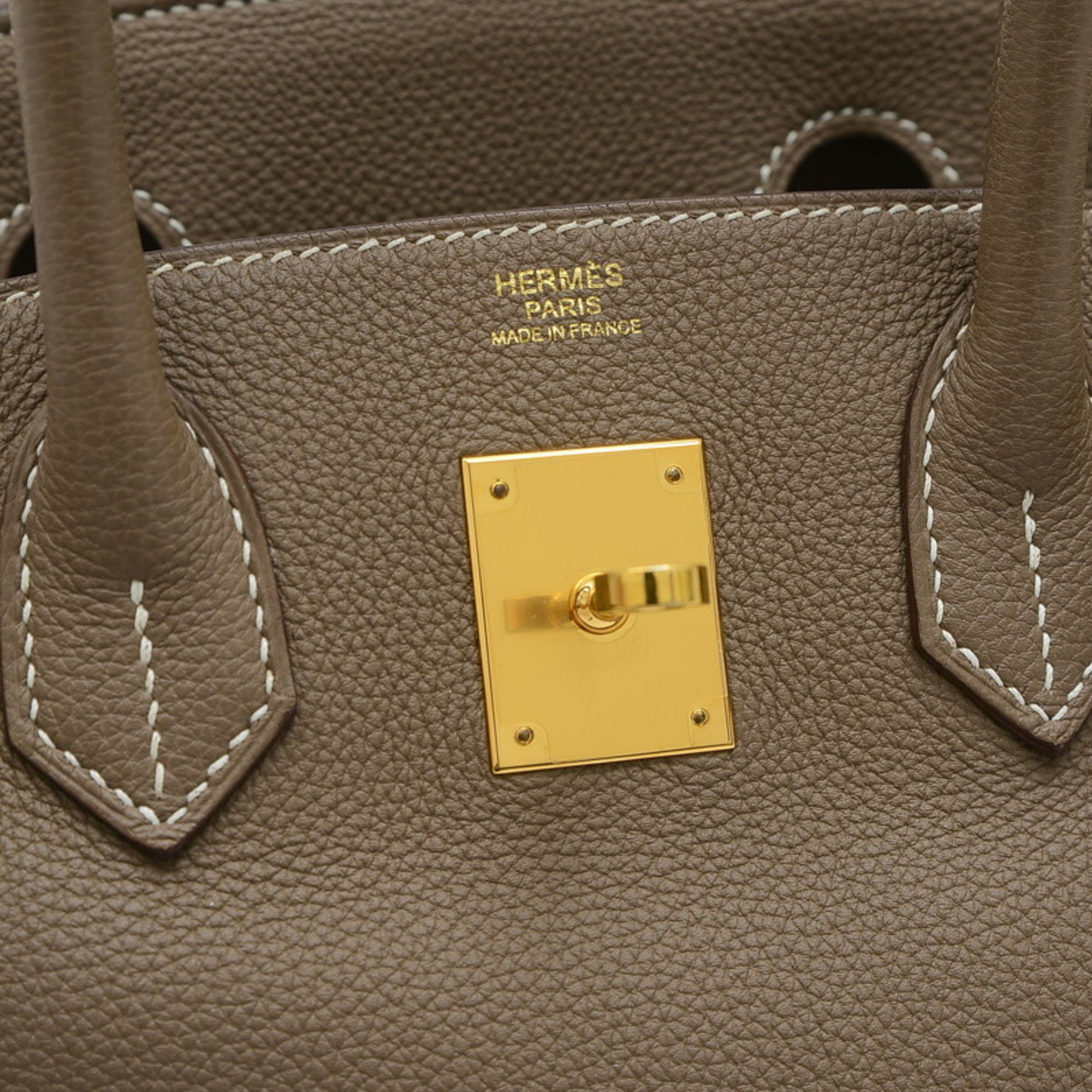 Hermes Birkin 30 Handbag Togo Etoupe Y Stamp