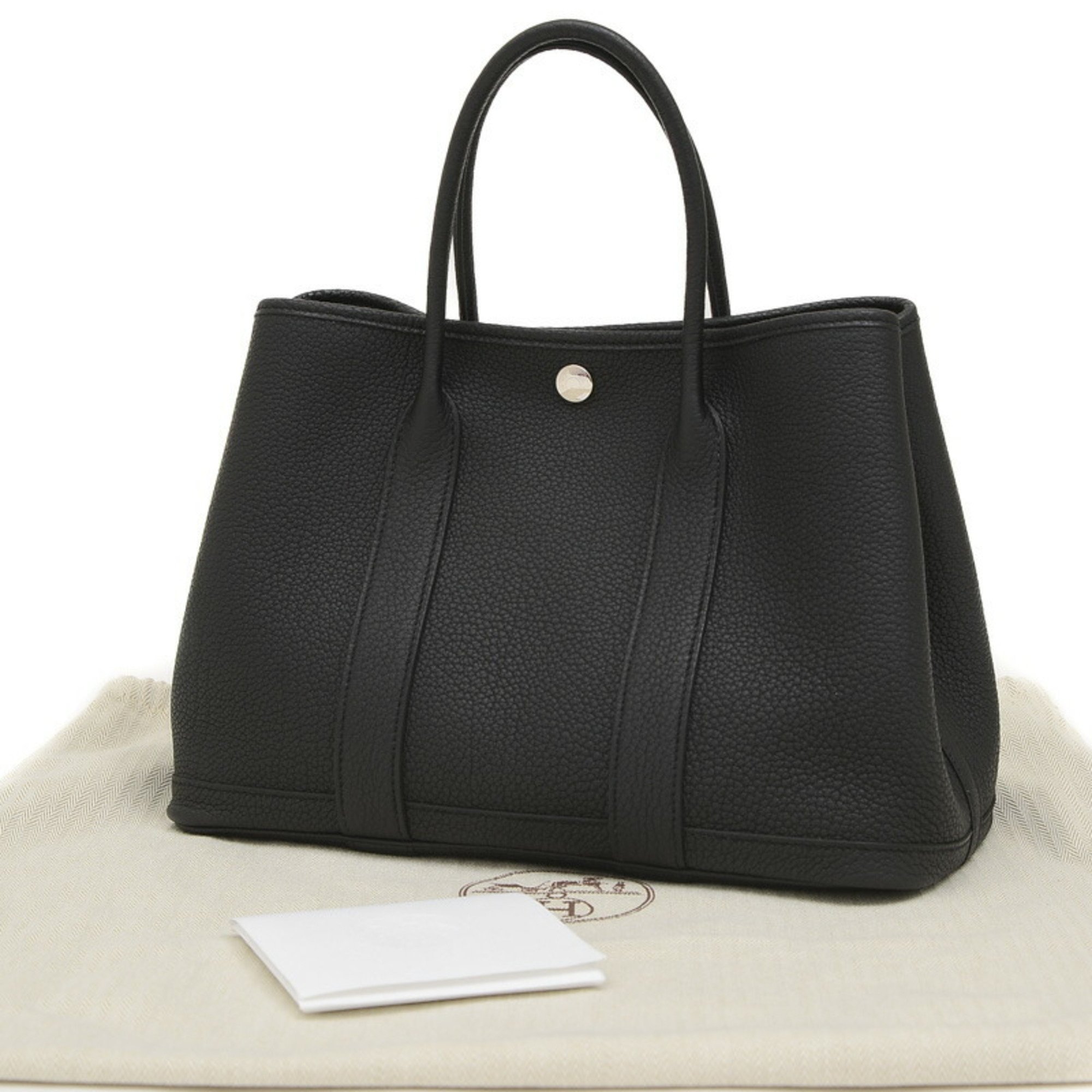 Hermes Garden TPM 30 Handbag Negonda Black B Stamp