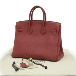 Hermes Birkin 25 handbag Togo Rouge Grenat C stamp