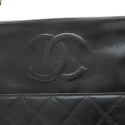 Chanel Matelasse Rope Shoulder Bucket Bag Leather Black