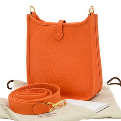 Hermes Evelyn TPM Amazon Shoulder Bag Taurillon Orange Anne B Stamp