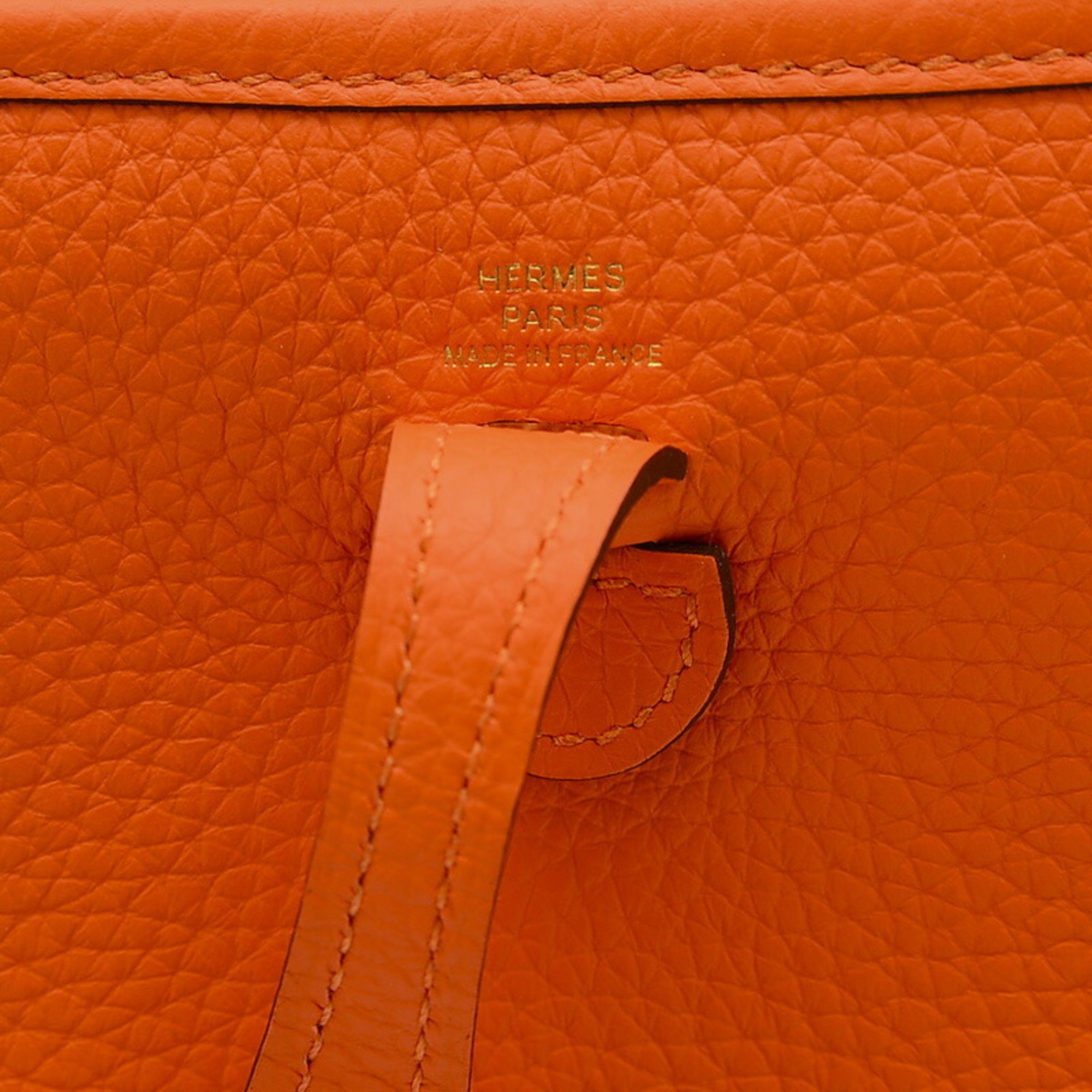 Hermes Evelyn TPM Amazon Shoulder Bag Taurillon Orange Anne B Stamp