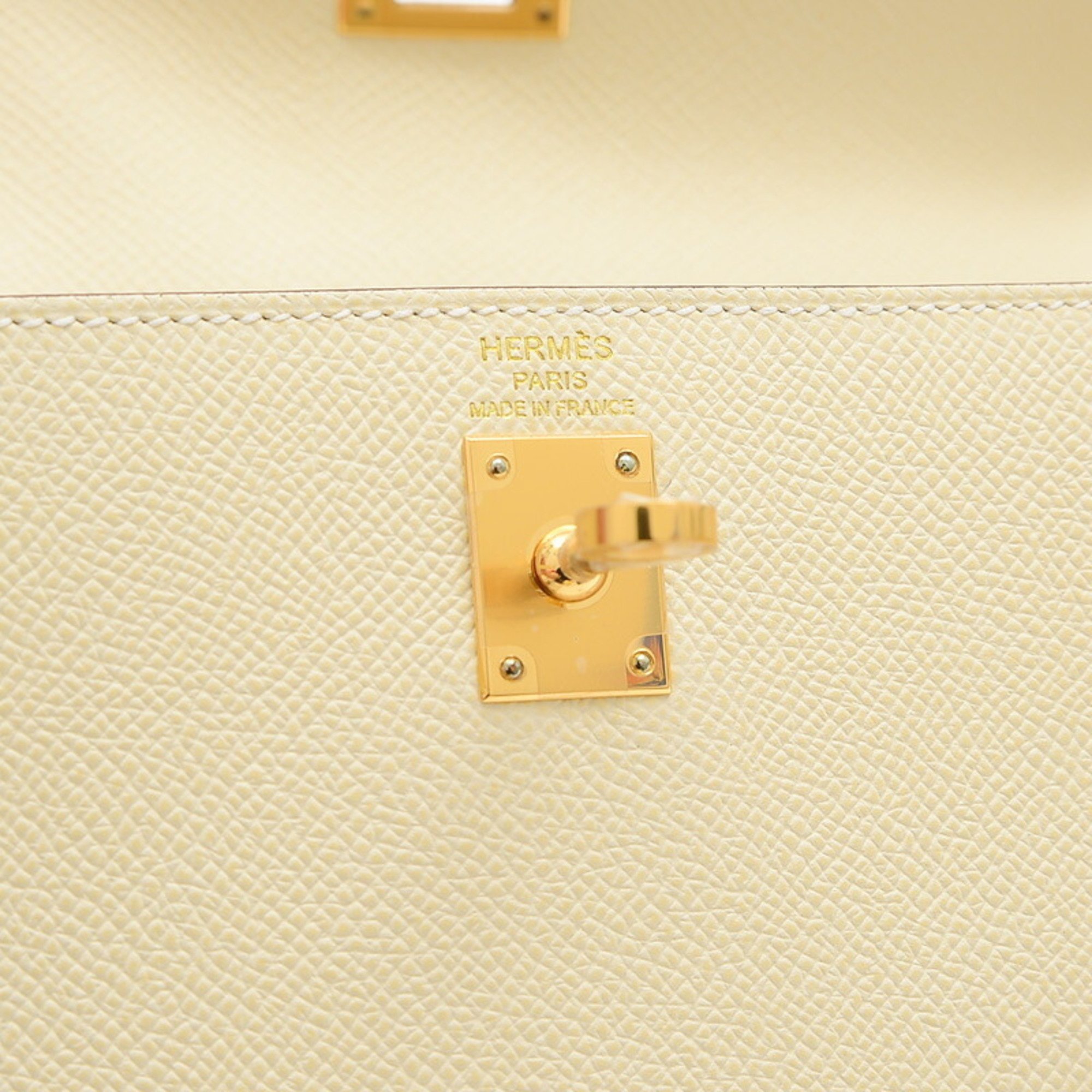 Hermes Kelly 25 Outer Stitched Handbag Epson Nata Gold Hardware B Stamp