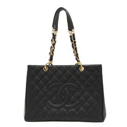 Chanel Coco Mark Matelasse GST Tote Bag Caviar Skin Black A50995