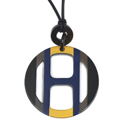 Hermes H Equipe Necklace Buffalo Horn Lacquer Orfevre