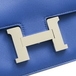 Hermes Constance 18 Miroir Shoulder Bag Swift Blue France B Stamp