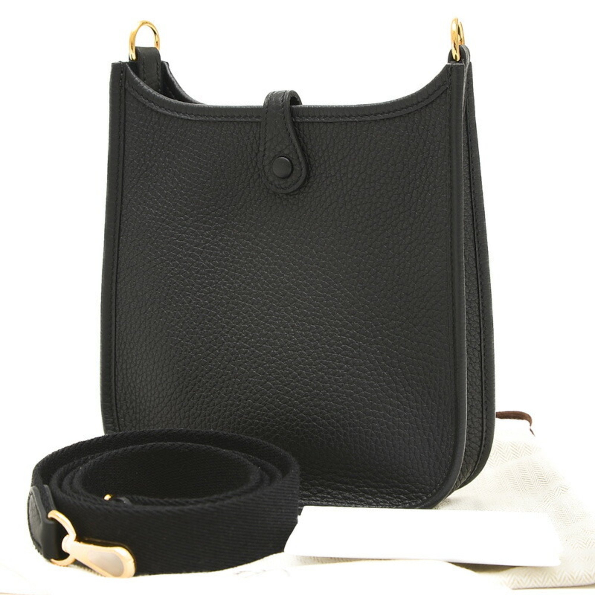 Hermes Evelyn TPM Amazon Shoulder Bag Taurillon Clemence Black B Stamp