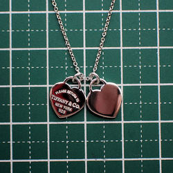 TIFFANY 925 Return to Tiffany Double Heart Tag Pendant