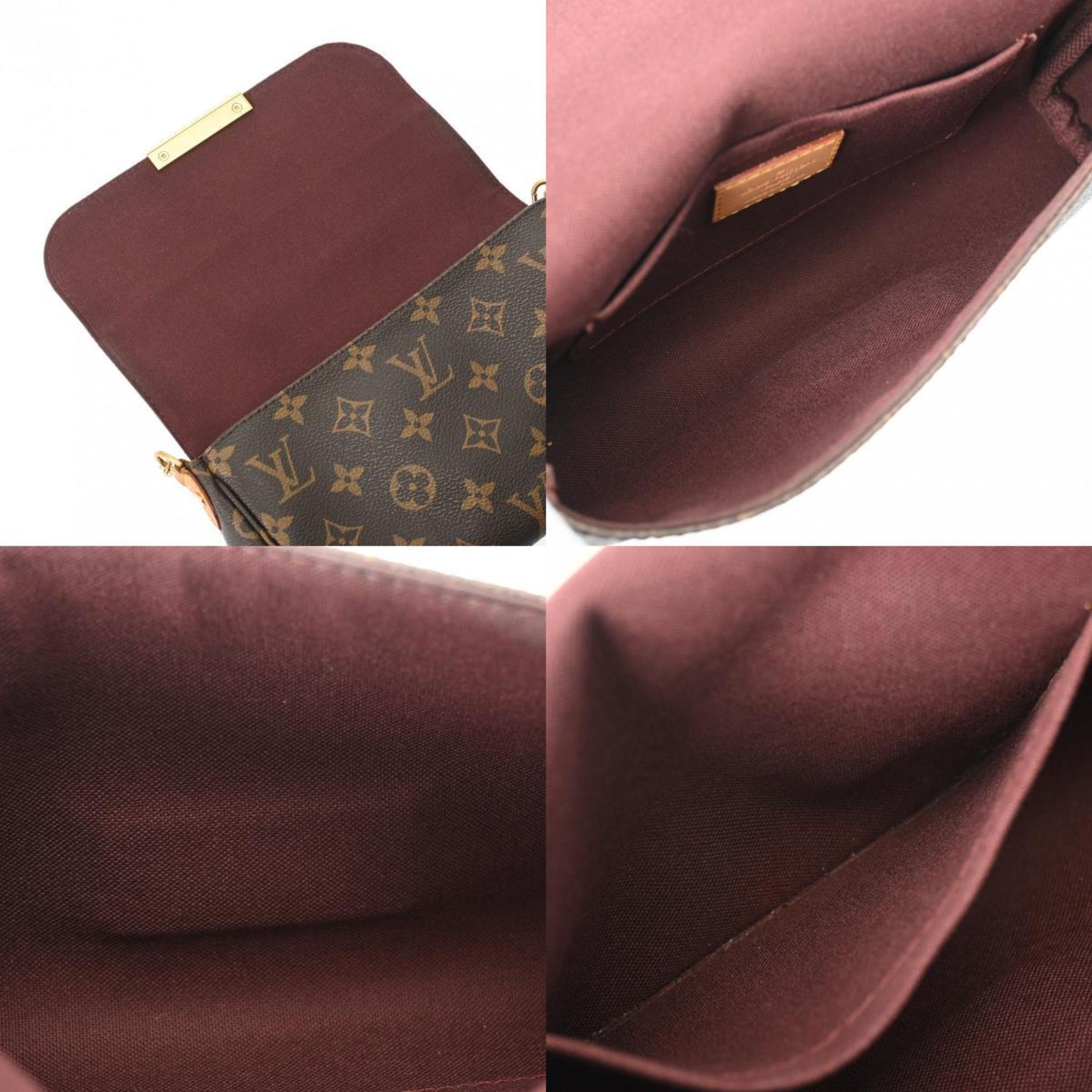 LOUIS VUITTON Louis Vuitton Monogram Favorite PM Brown M40717 Women's Canvas Shoulder Bag