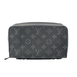 LOUIS VUITTON Louis Vuitton Monogram Eclipse Zippy XL Black/Gray M61698 Men's Canvas Long Wallet