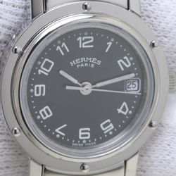 HERMES Clipper CL4.210.230 3758 Old Buckle Stainless Steel Ladies 130225 Watch