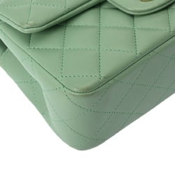 CHANEL Chanel Matelasse Flap Bag 20cm Mint Green AS2431 Women's Lambskin Shoulder