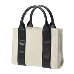 BALENCIAGA Trade XS Black/Beige 620882 Women's Canvas Leather Tote Bag