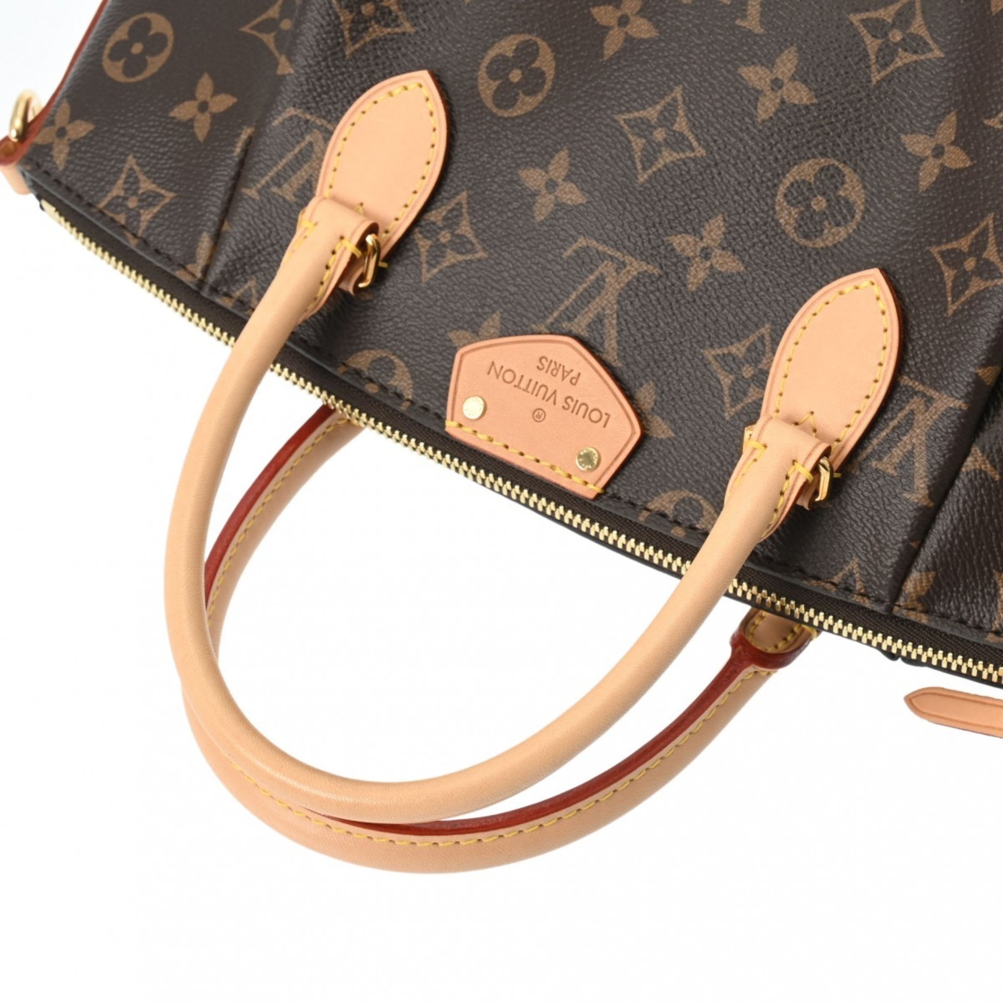 LOUIS VUITTON Louis Vuitton Monogram Turen PM Brown M48813 Women's Canvas Handbag