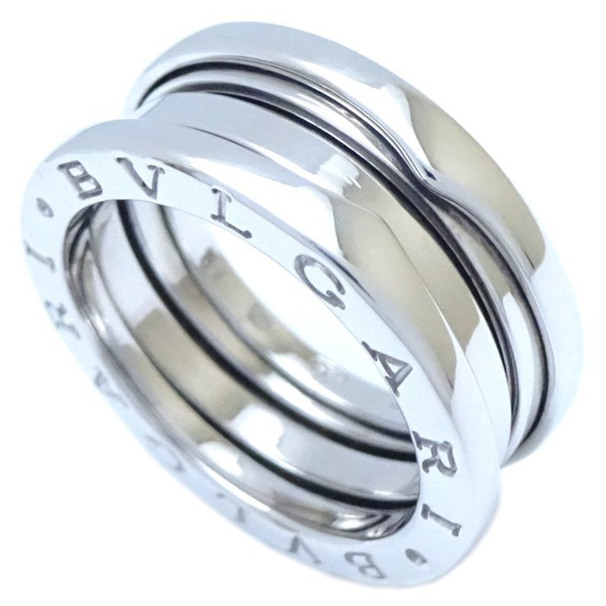 BVLGARI B.zero1 Ring 3 Bands S #54 K18WG White Gold 292183