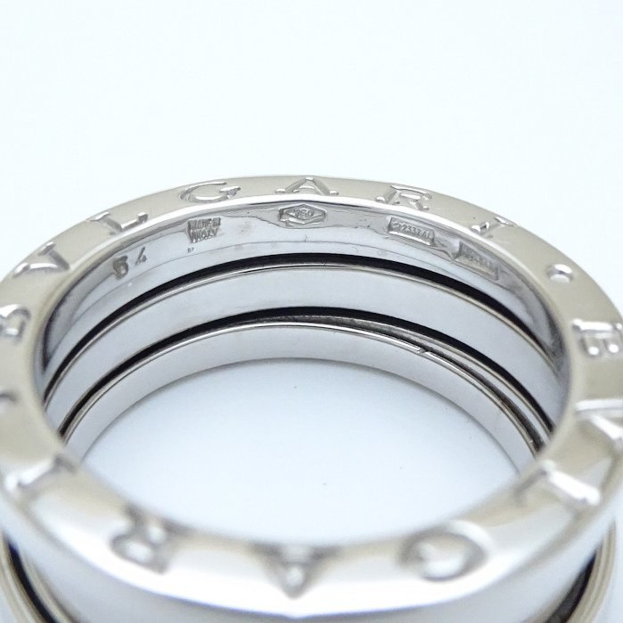 BVLGARI B.zero1 Ring 3 Bands S #54 K18WG White Gold 292183