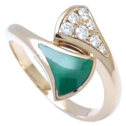 BVLGARI Diva Dream Ring Malachite Diamond #49 356451 K18PG Pink Gold 292182