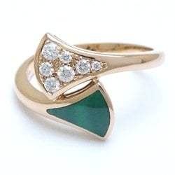 BVLGARI Diva Dream Ring Malachite Diamond #49 356451 K18PG Pink Gold 292182