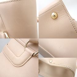 Salvatore Ferragamo Tote Bag Gancini Leather Beige 351475