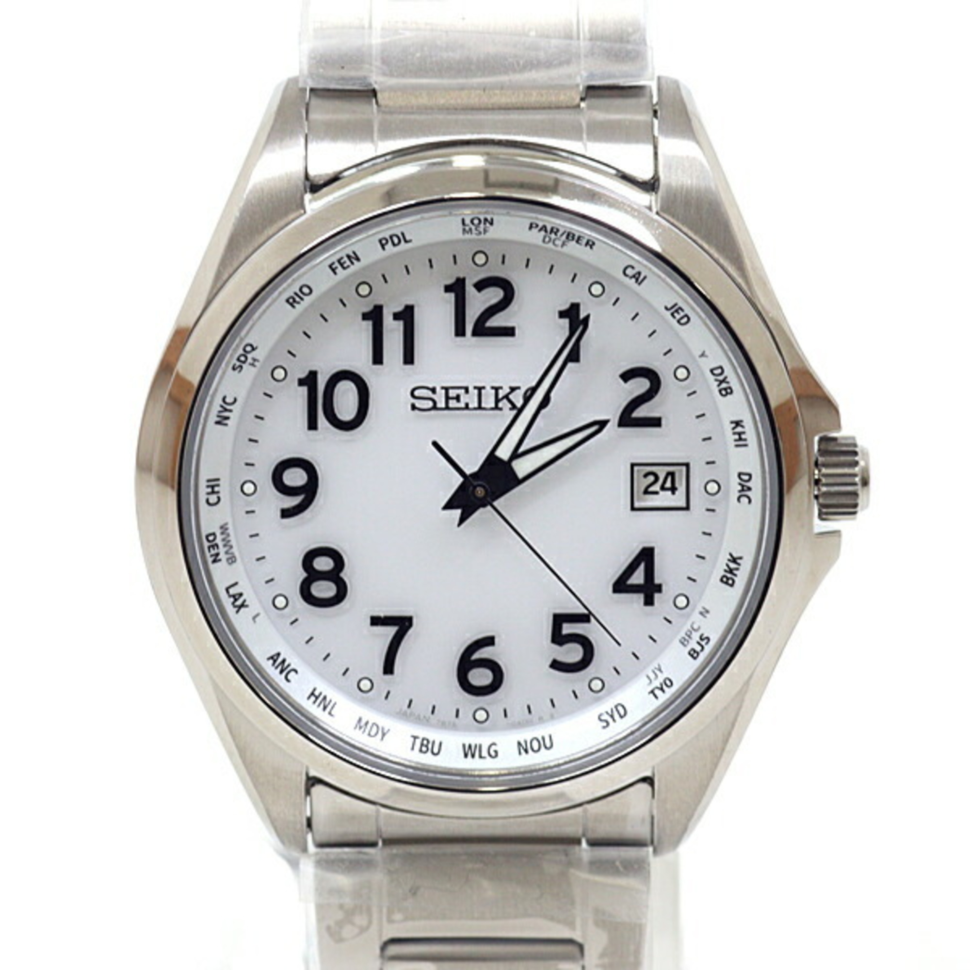 SEIKO Men's Watch Seiko Selection Solar Radio SBTM327 White Dial