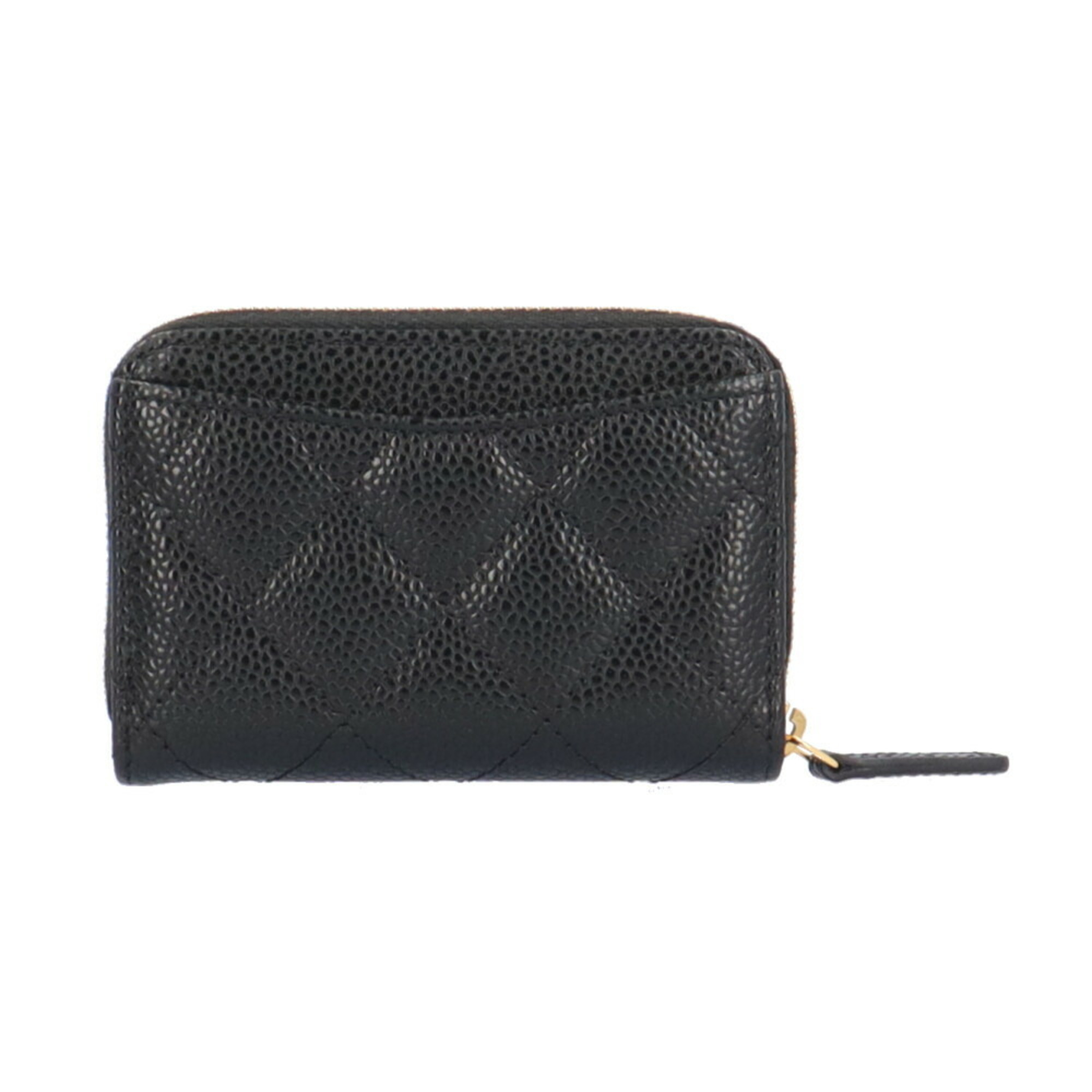 CHANEL Classic Zip Matelasse Coin Case Caviar Skin AP0216 Women's