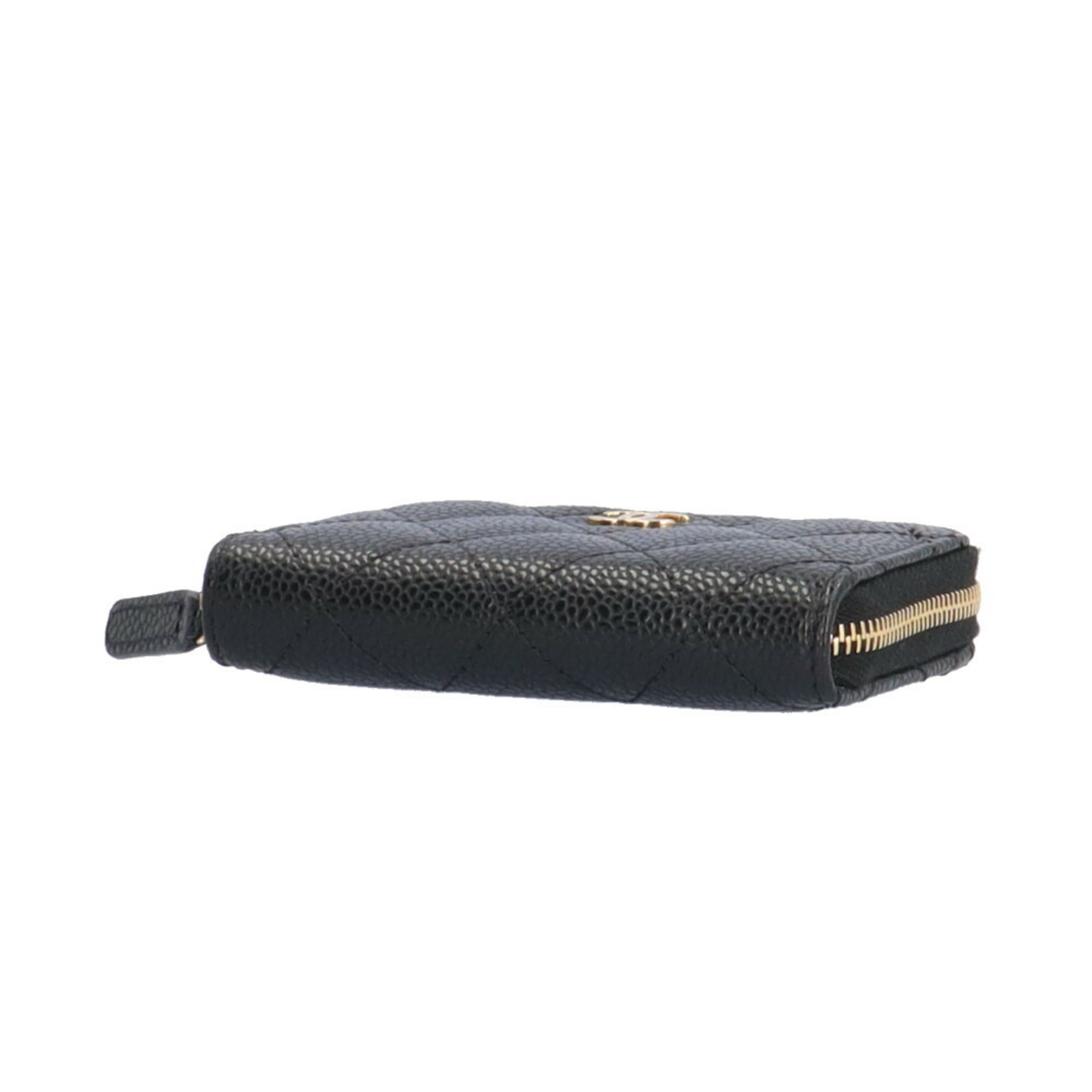 CHANEL Classic Zip Matelasse Coin Case Caviar Skin AP0216 Women's