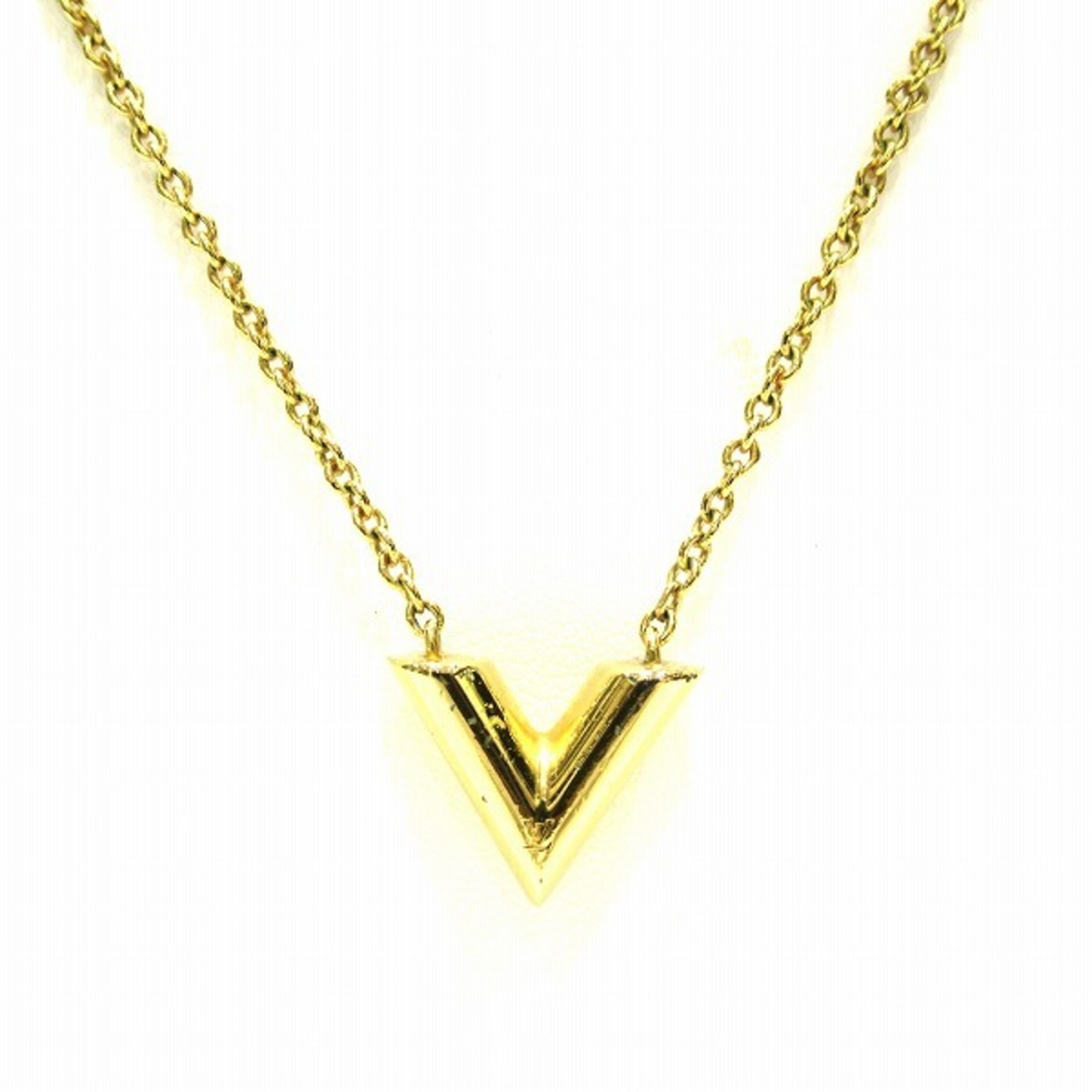 Louis Vuitton Essential V Necklace Gold M61083 Accessories Men Women