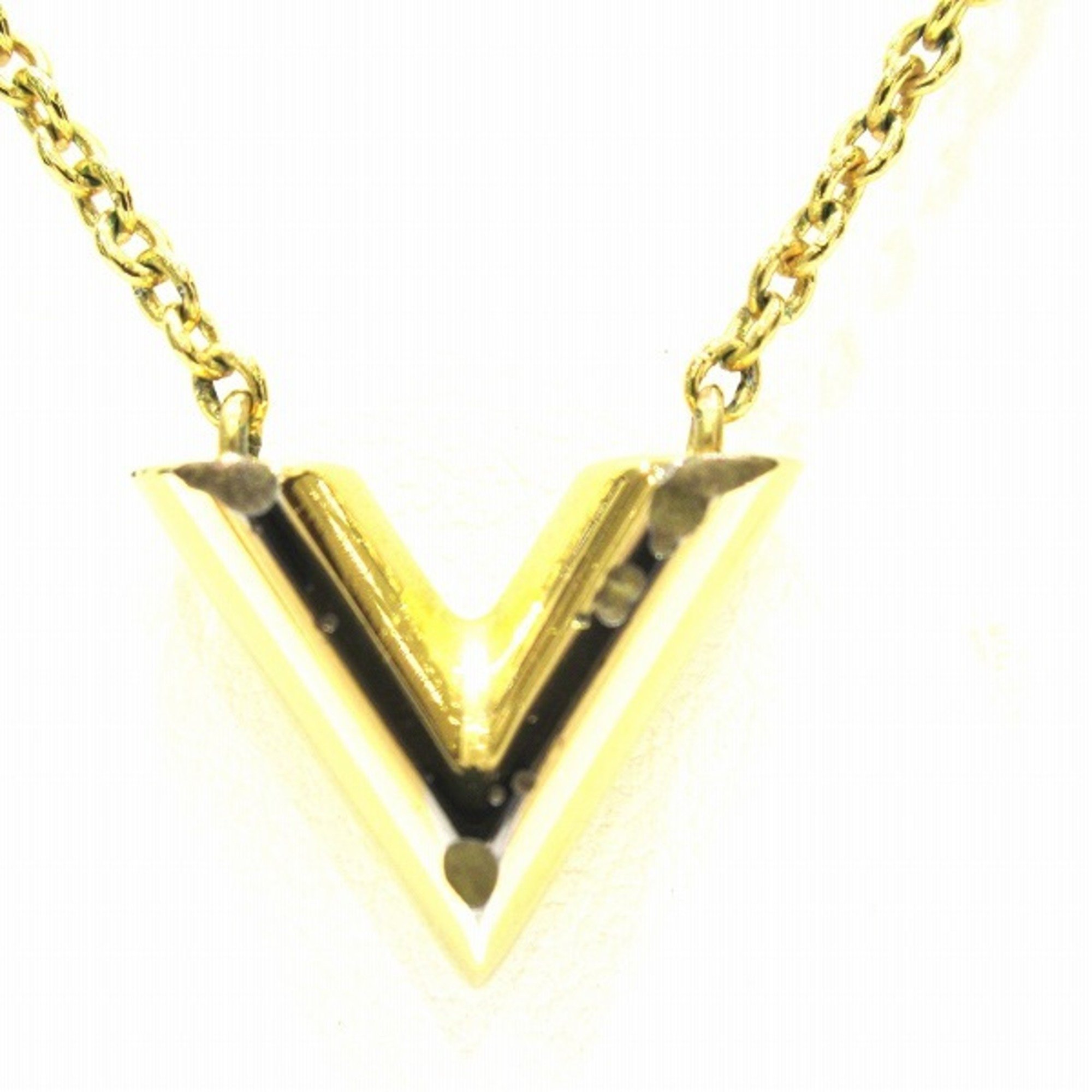 Louis Vuitton Essential V Necklace Gold M61083 Accessories Men Women