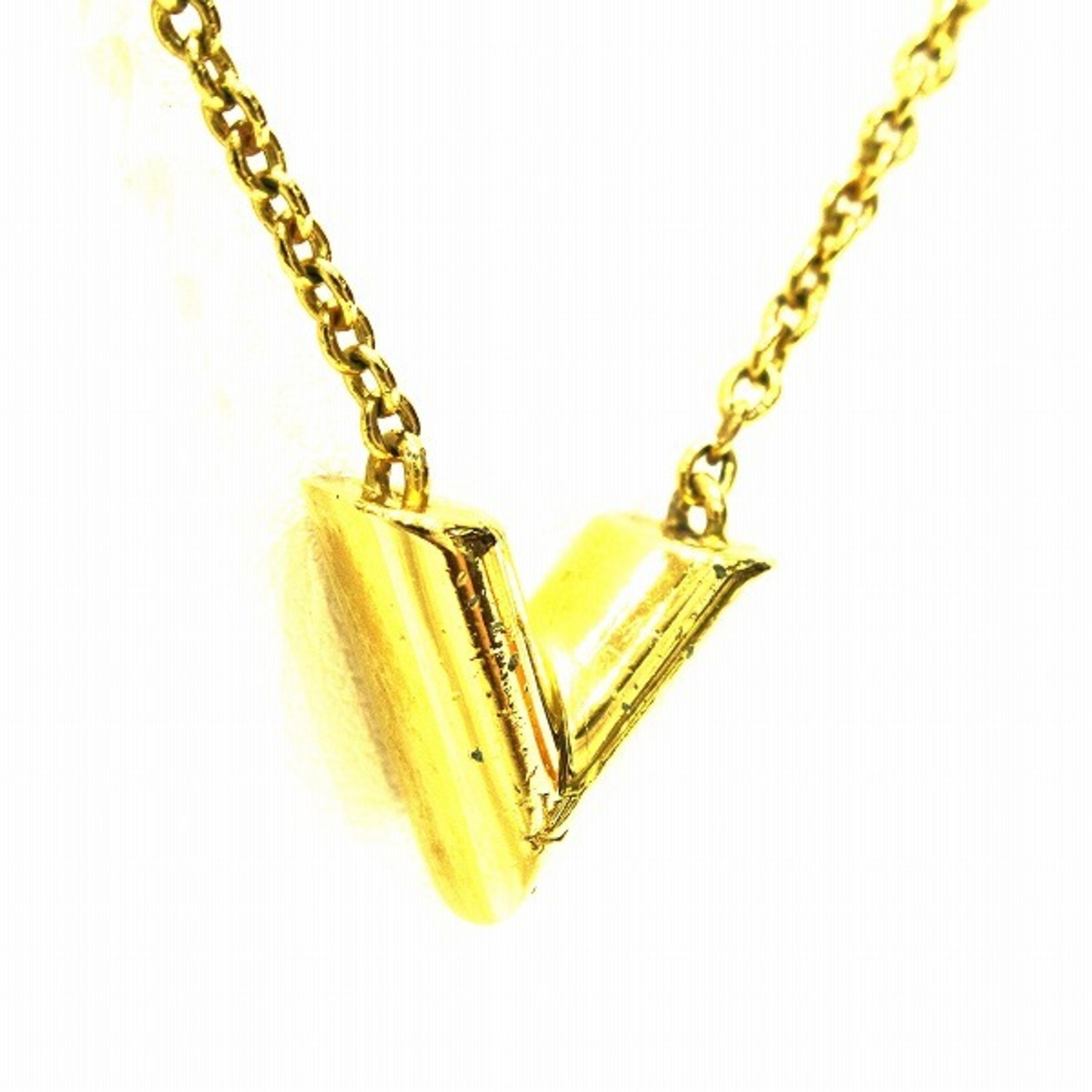 Louis Vuitton Essential V Necklace Gold M61083 Accessories Men Women