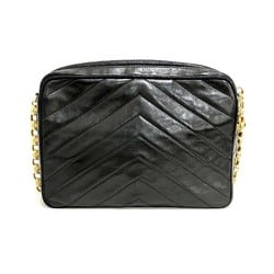 CHANEL V-stitch lambskin chain shoulder bag for women