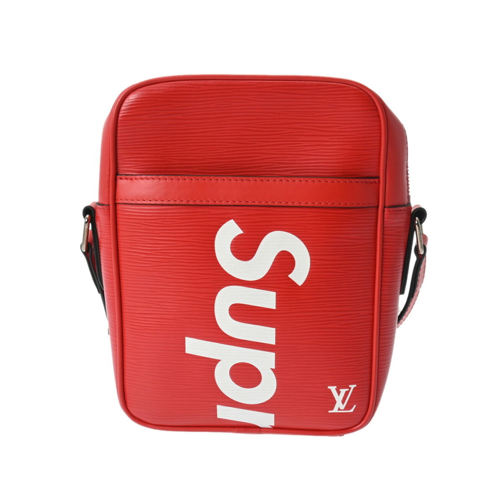 LOUIS VUITTON Louis Vuitton Epi Danube PM Supreme Collaboration Red/White M53417 Unisex Leather Shoulder Bag