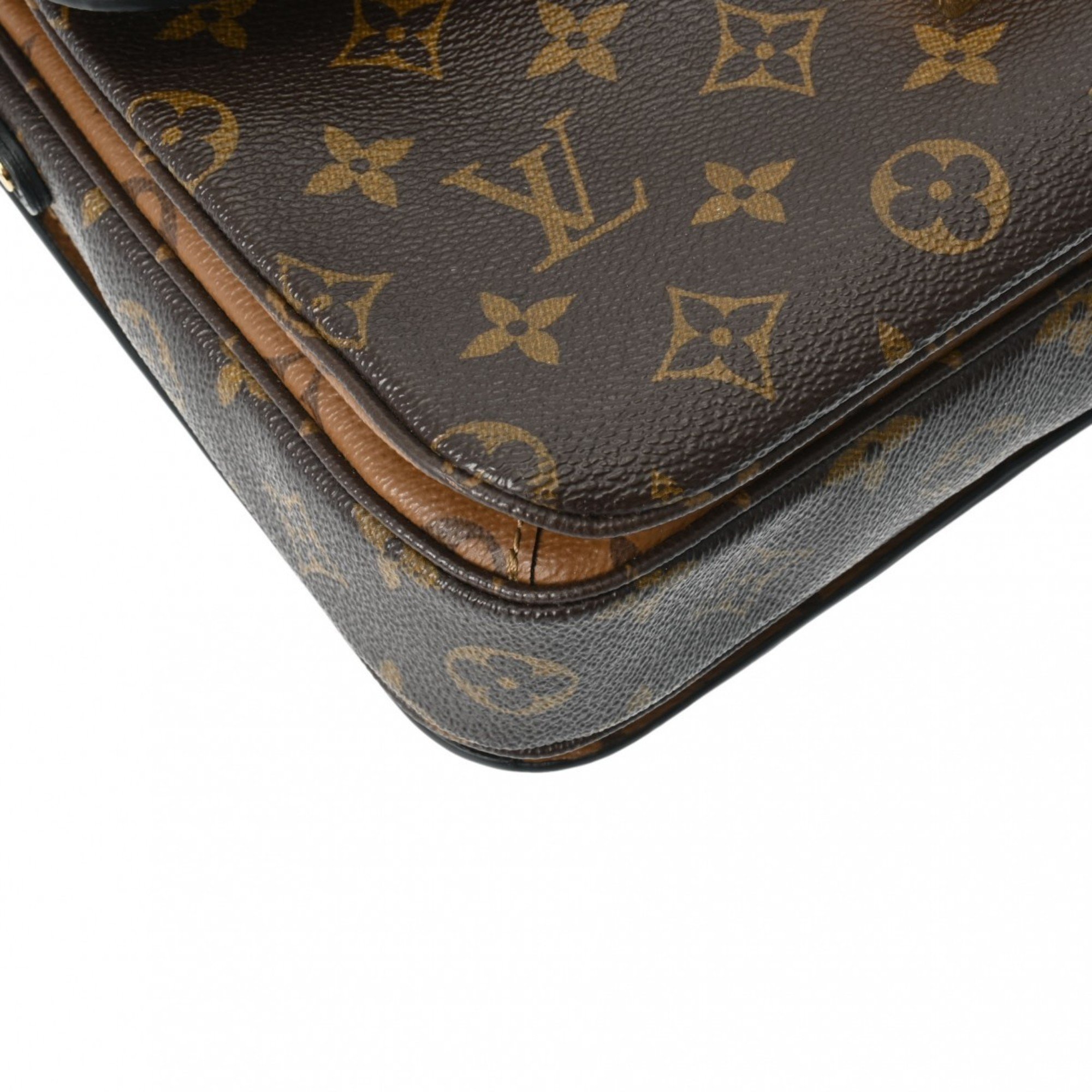 LOUIS VUITTON Louis Vuitton Monogram Reverse Pochette Metis MM Brown M44876 Women's Canvas Bag