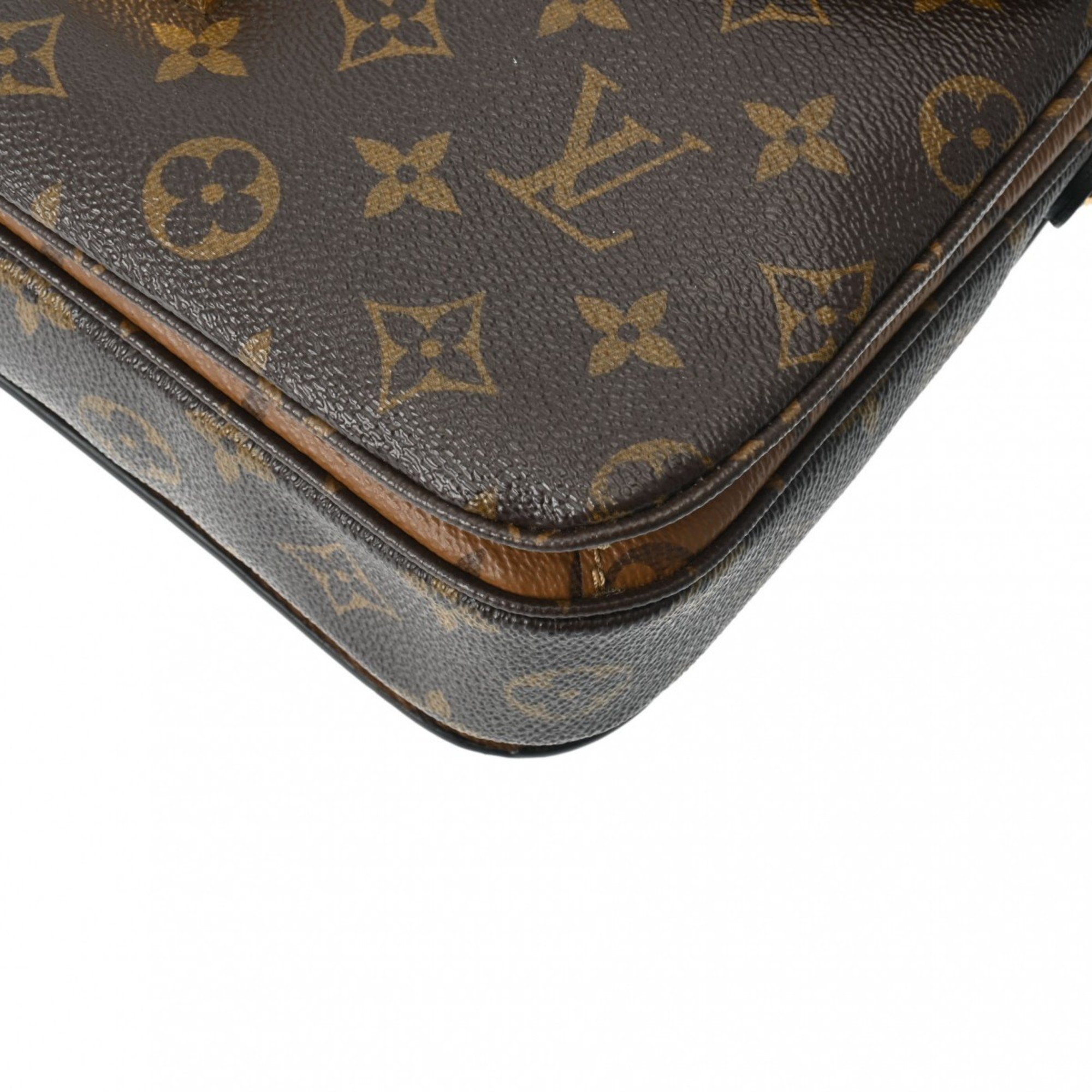 LOUIS VUITTON Louis Vuitton Monogram Reverse Pochette Metis MM Brown M44876 Women's Canvas Bag