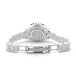 CHANEL J12 33mm 12P Diamond H5704 Women's White Ceramic/SS Wristwatch Quartz