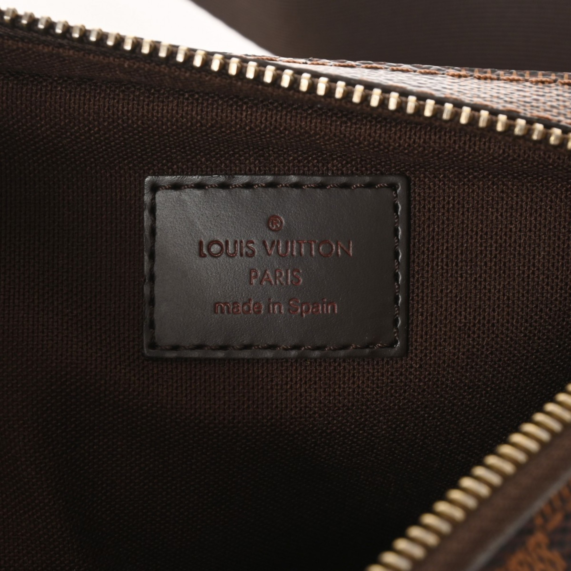 LOUIS VUITTON Damier Geronimos Body Bag Brown N51994 Unisex Canvas Shoulder