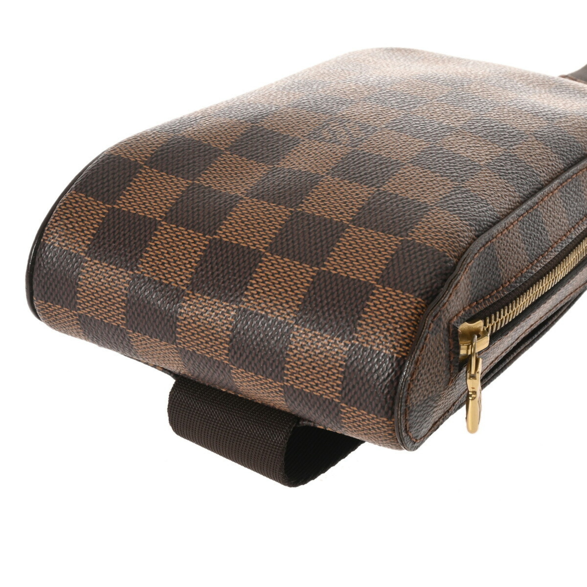 LOUIS VUITTON Damier Geronimos Body Bag Brown N51994 Unisex Canvas Shoulder