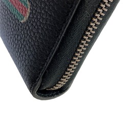 GUCCI 496317 Printed Round Wallet Long Men's Women's